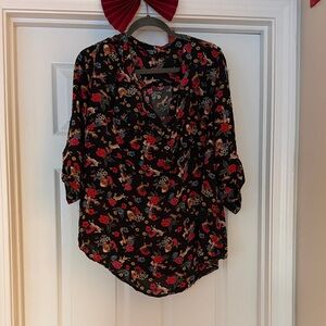 Torrid- Harper Quarter Button Up Blouse